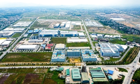 Khu công nghiệp VSIP Nghệ An trong Khu Kinh tế Đông Nam. Ảnh tư liệu: Thành Cường