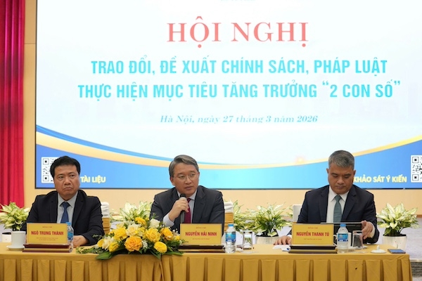 Bộ trưởng Nguyễn Hải Ninh chủ trì Hội nghị. Ảnh: MOJ/
