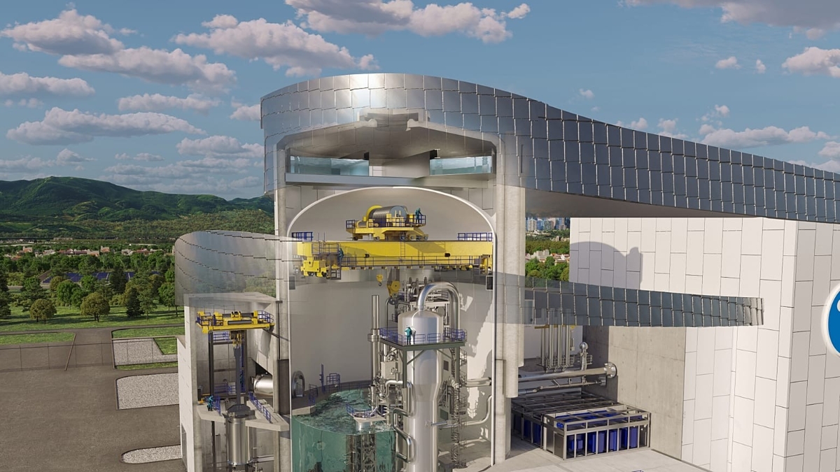 Trọng tâm mới là các lò phản ứng hạt nhân quy mô nhỏ (SMR) - công nghệ được kỳ vọng vừa đảm bảo nguồn điện ổn định, vừa hỗ trợ quá trình khử carbon cho các ngành công nghiệp nặng. Ảnh: AP Photo