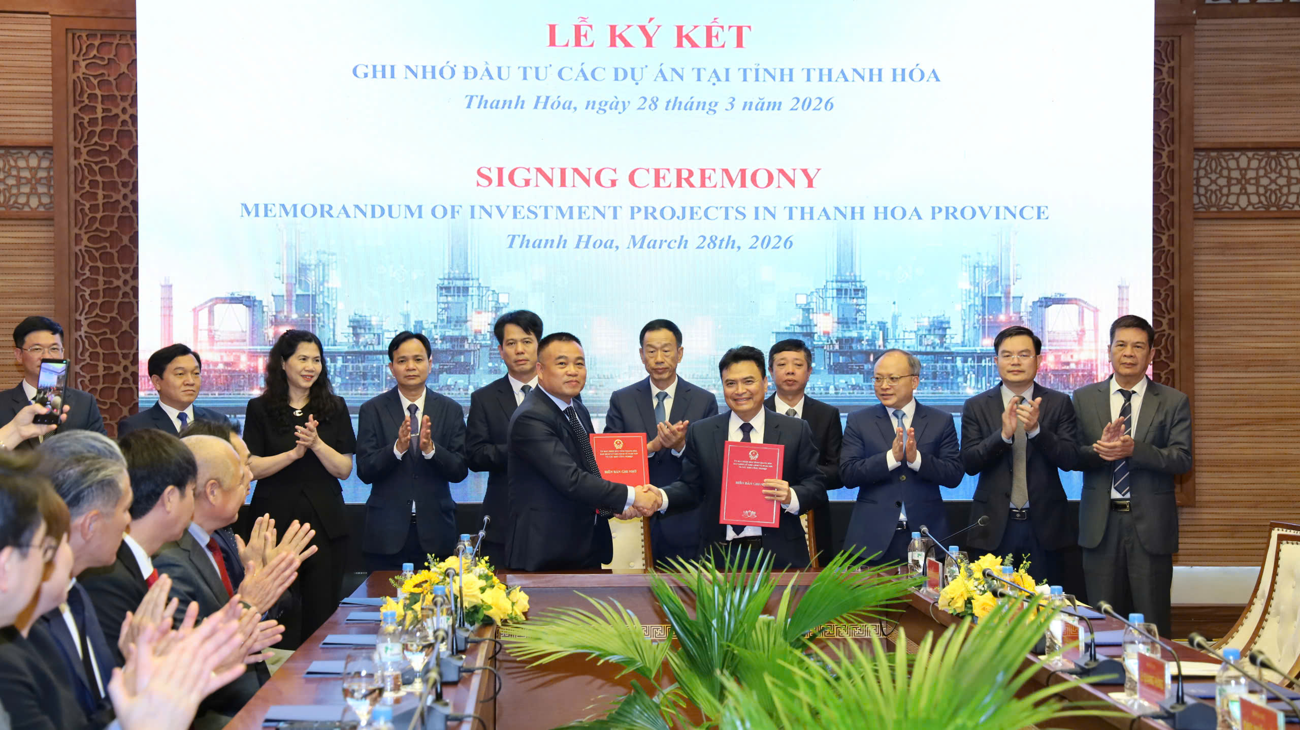 Lễ ký kết ghi nhớ đầu tư Dự án Khu công nghiệp Miza Nghi Sơn tại Thanh Hóa. Ảnh: Khu công nghiệp số 5 Nghi Sơn.