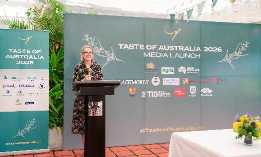 Bà Sarah Hooper, Tổng Lãnh sự Australia tại TP. Hồ Chí Minh, chia sẻ tại sự kiện. Ảnh: Tổng Lãnh sự quán Australia tại TP. Hồ Chí Minh.