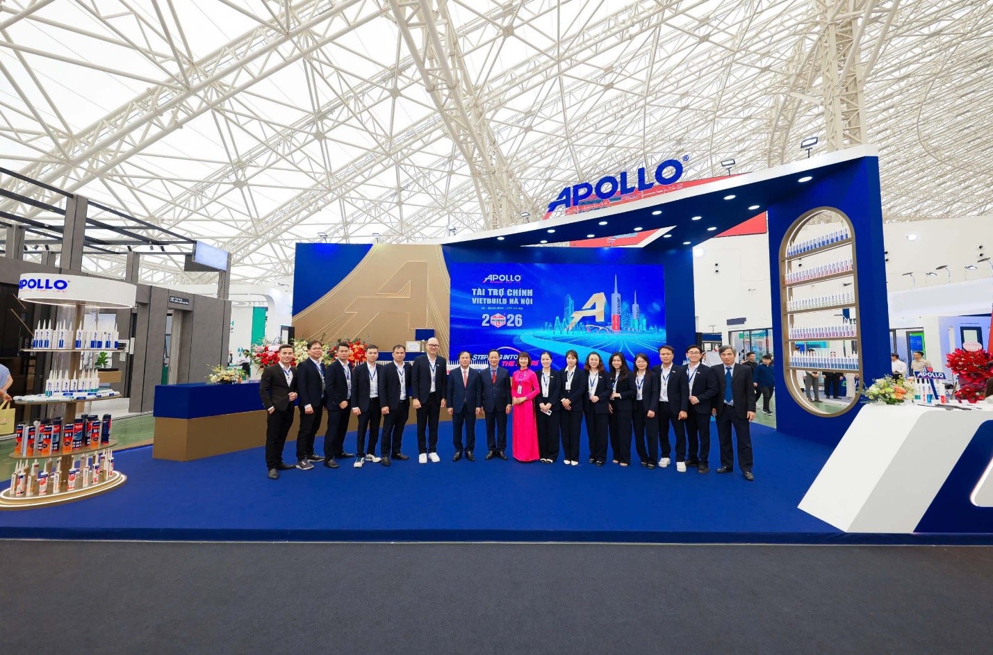 Apollo hiện diện tại Vietbuild Hà Nội 2026 với vai trò Nhà tài trợ chính, tiếp tục khẳng định vị thế chuẩn mực. (Ảnh: Tập đoàn Apollo).