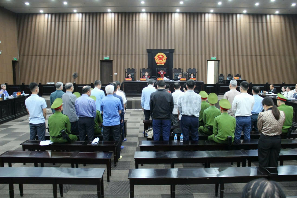 Quang cảnh phiên tòa.