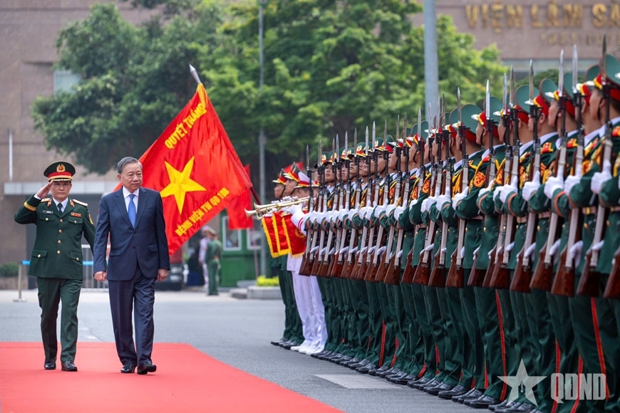 Tổng Bí thư Tô Lâm dự Lễ đón nhận Huân chương Hồ Chí Minh và kỷ niệm 75 năm Ngày truyền thống Bệnh viện Trung ương Quân đội 108. 