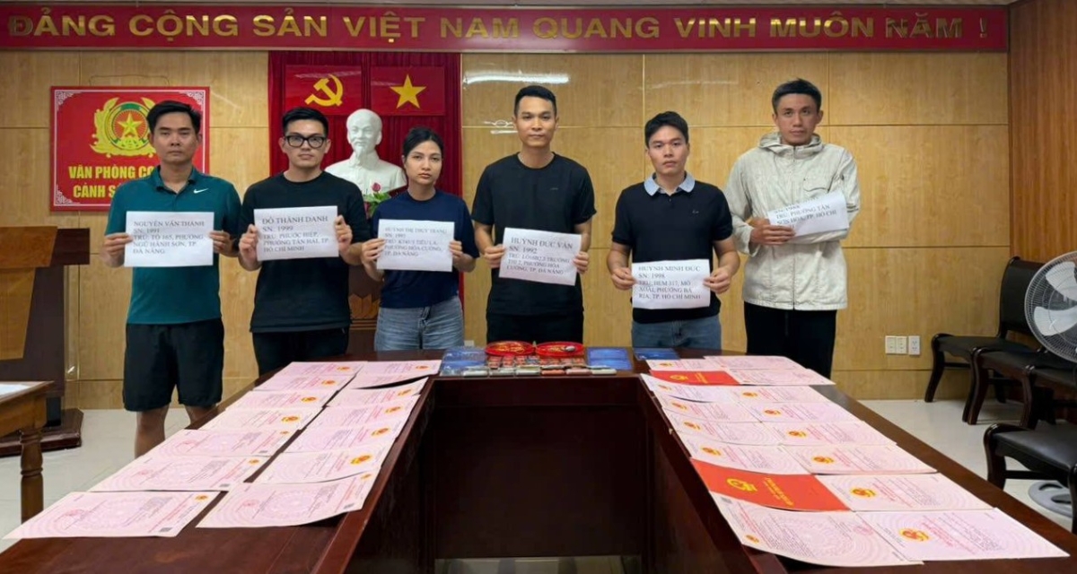 Nhóm đối tượng do Huỳnh Đức Vân cầm đầu bị cơ quan công an bắt giữ để điều tra