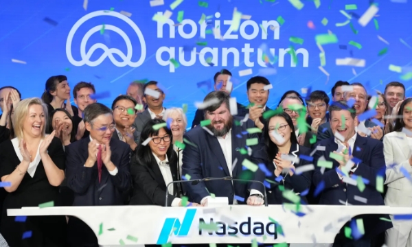 Lễ niêm yết cổ phiếu của Horizon Quantum tại sàn giao dịch Nasdaq MarketSite ở thành phố New York vào thứ Sáu, ngày 20 tháng 3 năm 2026.