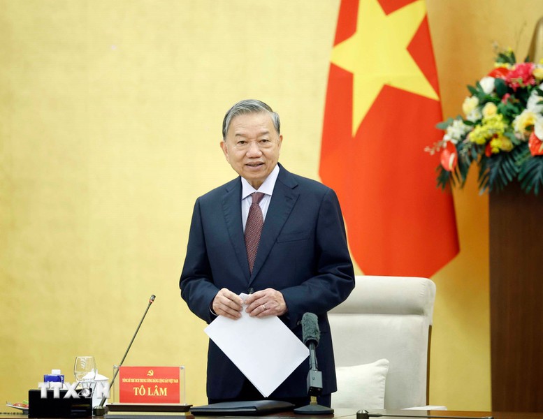 Tổng Bí thư Tô Lâm phát biểu - Ảnh: TTXVN