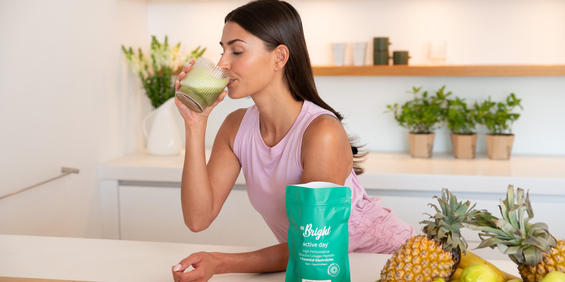 Pha một ly sinh tố cùng collagen trước khi tập thể dục từ 30 đến 60 phút có thể góp phần thúc đẩy quá trình tổng hợp collagen.