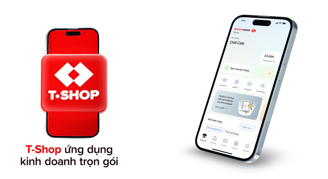 Techcombank ra mắt T-Shop: Giải pháp quản lý bán hàng cho hộ kinh doanh