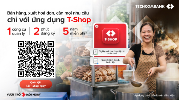 Ngân hàng gỡ khó cùng tiểu thương để minh bạch dòng tiền với T-shop