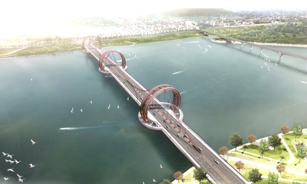 Phối cảnh cầu Trà Khúc 1,tỉnh Quảng Ngãi.