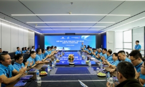 Ban lãnh đạo Tập đoàn Công nghệ CMC tại chương trình tổng kết năm tài chính 2025 và khởi động năm tài chính 2026