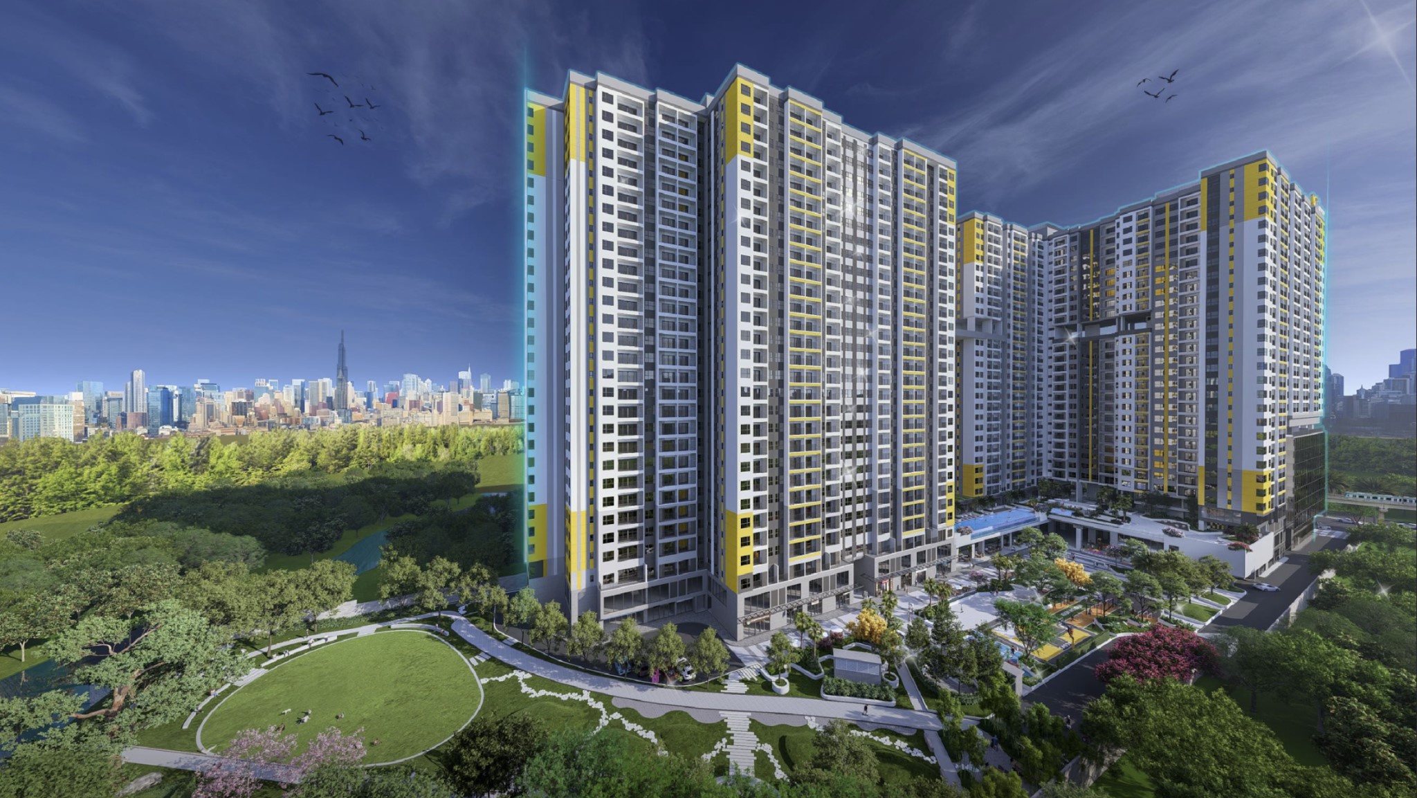 Bcons NewSky tọa lạc trên mặt tiền Quốc lộ 13 – tuyến giao thông kết nối TP.HCM và Bình Dương. Nguồn: Tập đoàn BCONS.