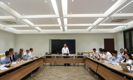 Thứ trưởng Nguyễn Thanh Tú chủ trì Hội đồng thẩm định. Ảnh: MOJ