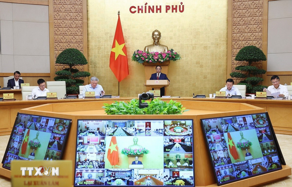 Phiên họp Chính phủ thường kỳ tháng 3/2026 và Hội nghị trực tuyến Chính phủ với các địa phương. Ảnh: TTXVN