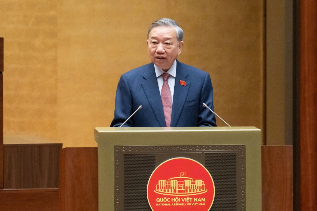 Tổng Bí thư Tô Lâm phát biểu tại Phiên khai mạc Kỳ họp thứ Nhất, Quốc hội khóa XVI. Ảnh: Quốc hội