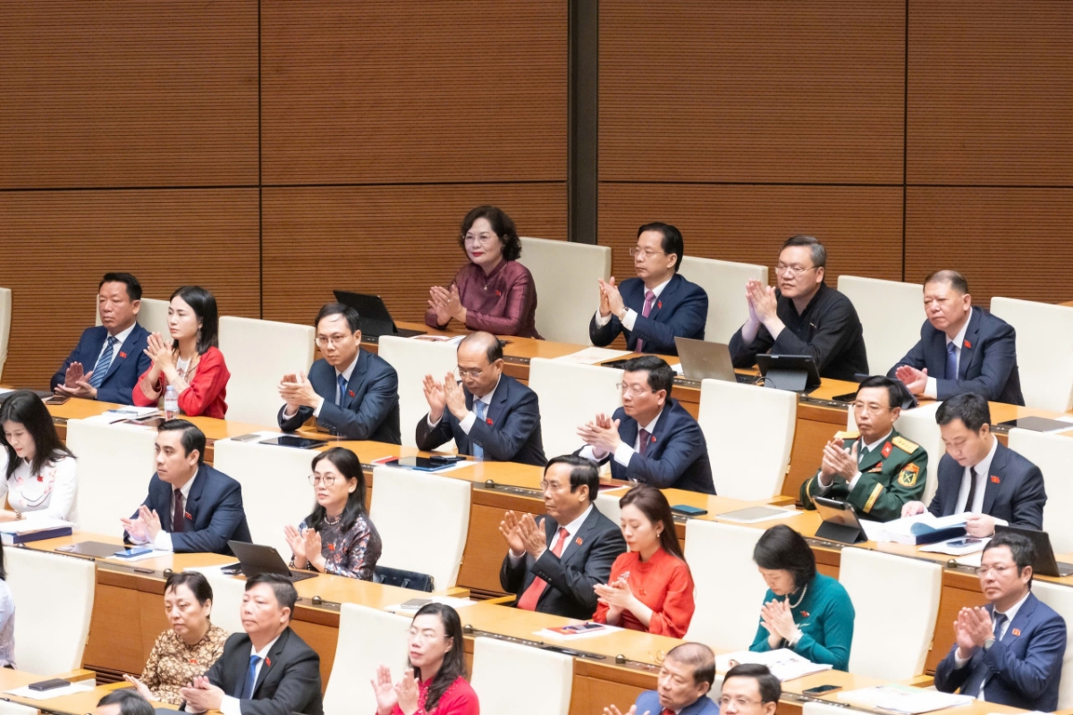 Đại biểu tham dự Phiên khai mạc. Ảnh: Quốc hội.