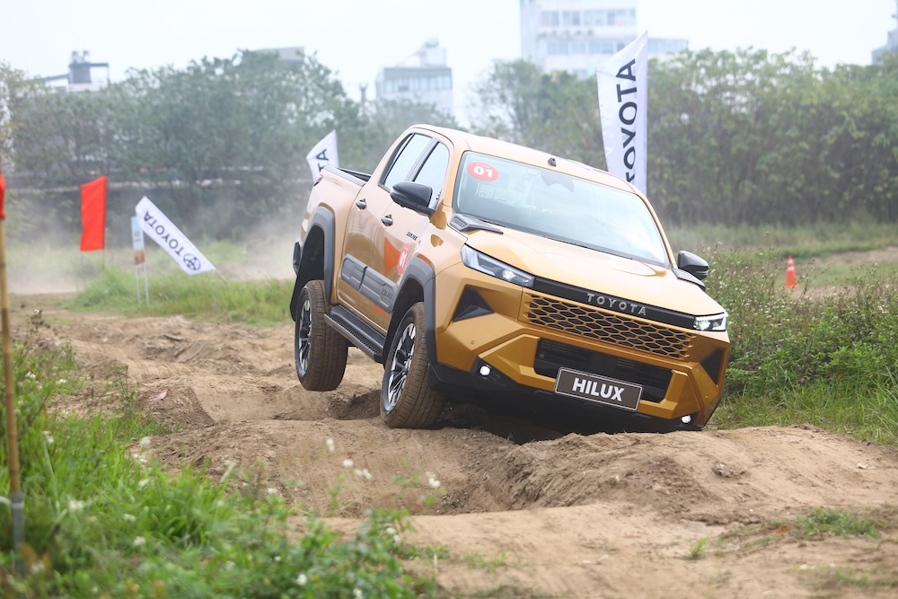 Mẫu xe bán tải Hilux mới ra mắt của Toyota. Ảnh: Đức Huy.