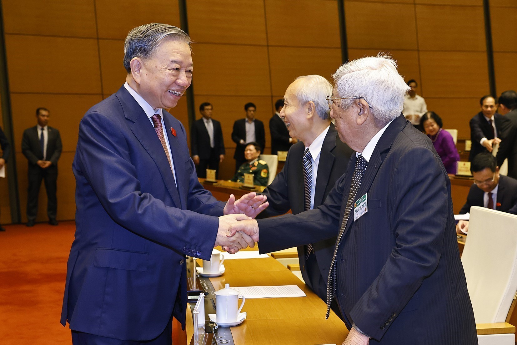 Tổng Bí thư và nguyên lãnh đạo Đảng, Nhà nước - Ảnh TTXVN 