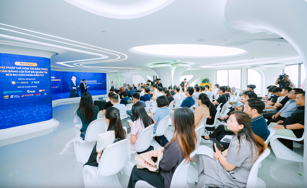 Hội thảo “Giải pháp mã hóa tài sản thực (RWA): Cân bằng lợi ích và quản trị rủi ro cho nhà đầu tư” do Hiệp hội Blockchain và Tài sản số Việt Nam (VBA) tổ chức ngày 7/4.