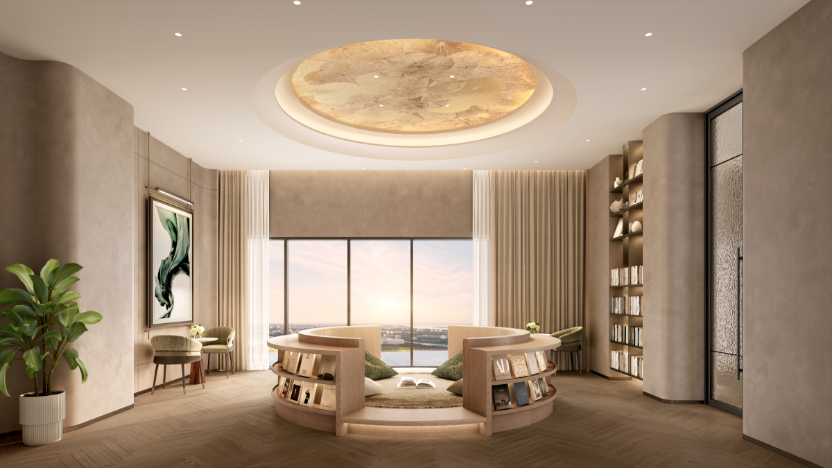 Thư viện với thiết kế trang nhã và giàu cảm hứng, trở thành góc riêng để chiêm nghiệm và làm giàu tri thức.