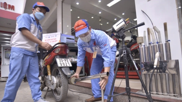 Kiểm định khí thải xe mô tô, xe gắn máy tại Hà Nội, TP.Hồ Chí Minh từ 1/7/2027