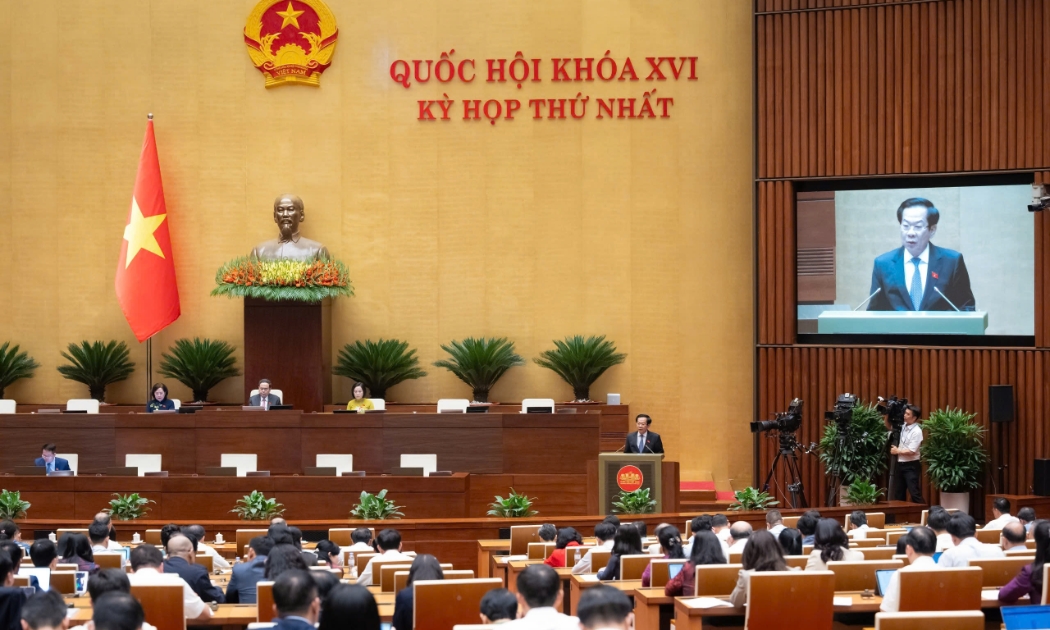 Toàn cảnh Hội trường chiều 08/4. Ảnh: Quốc hội