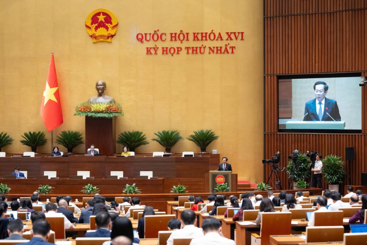 Toàn cảnh Hội trường chiều 08/4. Ảnh: Quốc hội