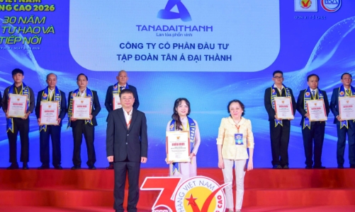Tân Á Đại Thành: 20 năm liên tiếp được vinh danh Hàng Việt Nam chất lượng cao