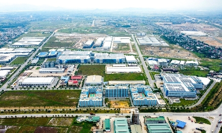 Khu công nghiệp VSIP nằm trong Khu kinh tế Đông Nam Nghệ An. Ảnh: Thành Cường