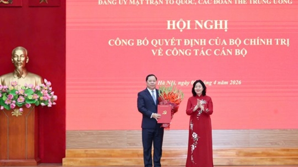 Đồng chí Nguyễn Phi Long giữ chức Phó Bí thư Thường trực Đảng ủy MTTQ, các đoàn thể Trung ương