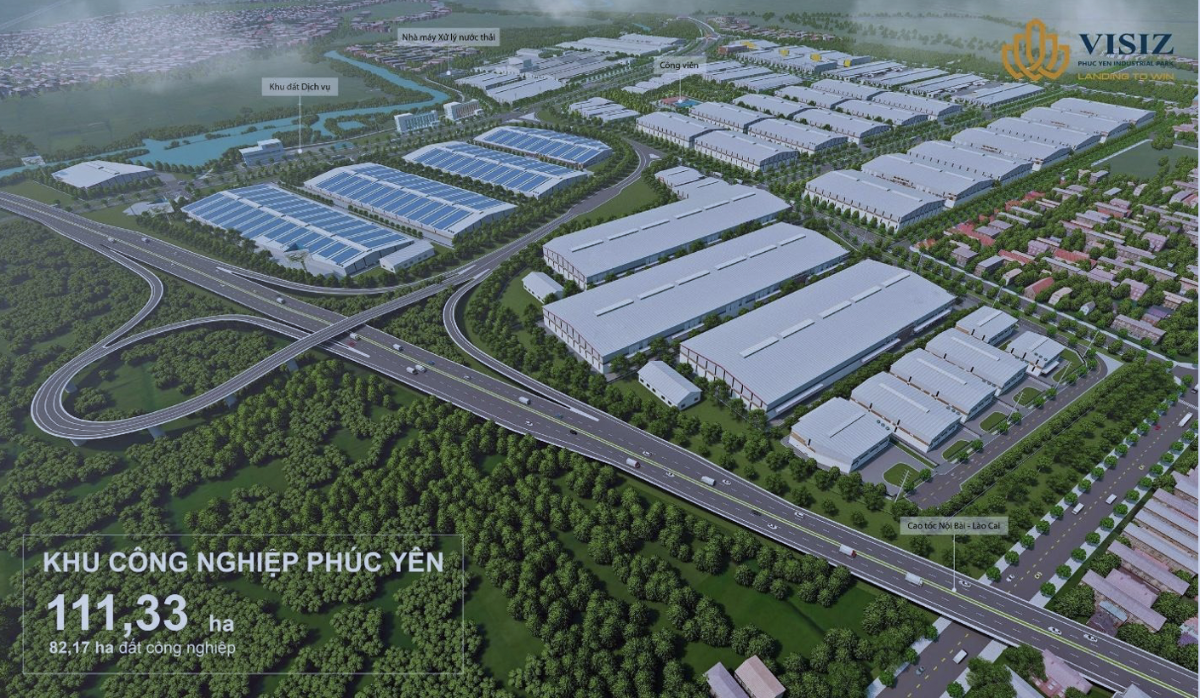 Phối cảnh dự án Khu công nghiệp Phúc Yên