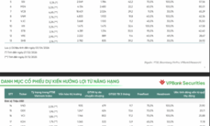 Danh mục 26 cổ phiếu hưởng lợi sau khi FTSE Russell nâng hạng chứng khoán Việt Nam