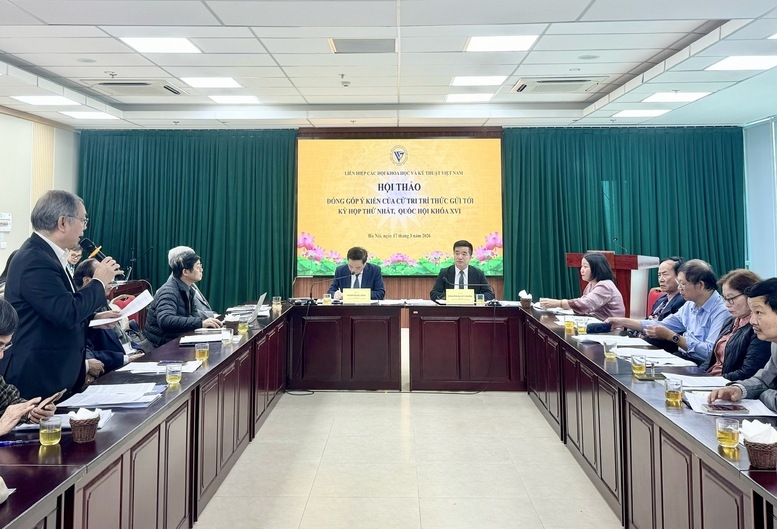 Hội thảo đóng góp ý kiến cử tri trí thức gửi tới Kỳ họp thứ Nhất, Quốc hội Khóa XVI do Liên hiệp hội Việt Nam tổ chức.