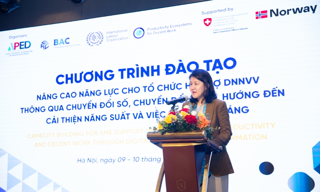 Bà Sinwon Park, Giám đốc Quốc gia ILO tại Việt Nam. Ảnh: Thùy Liên.