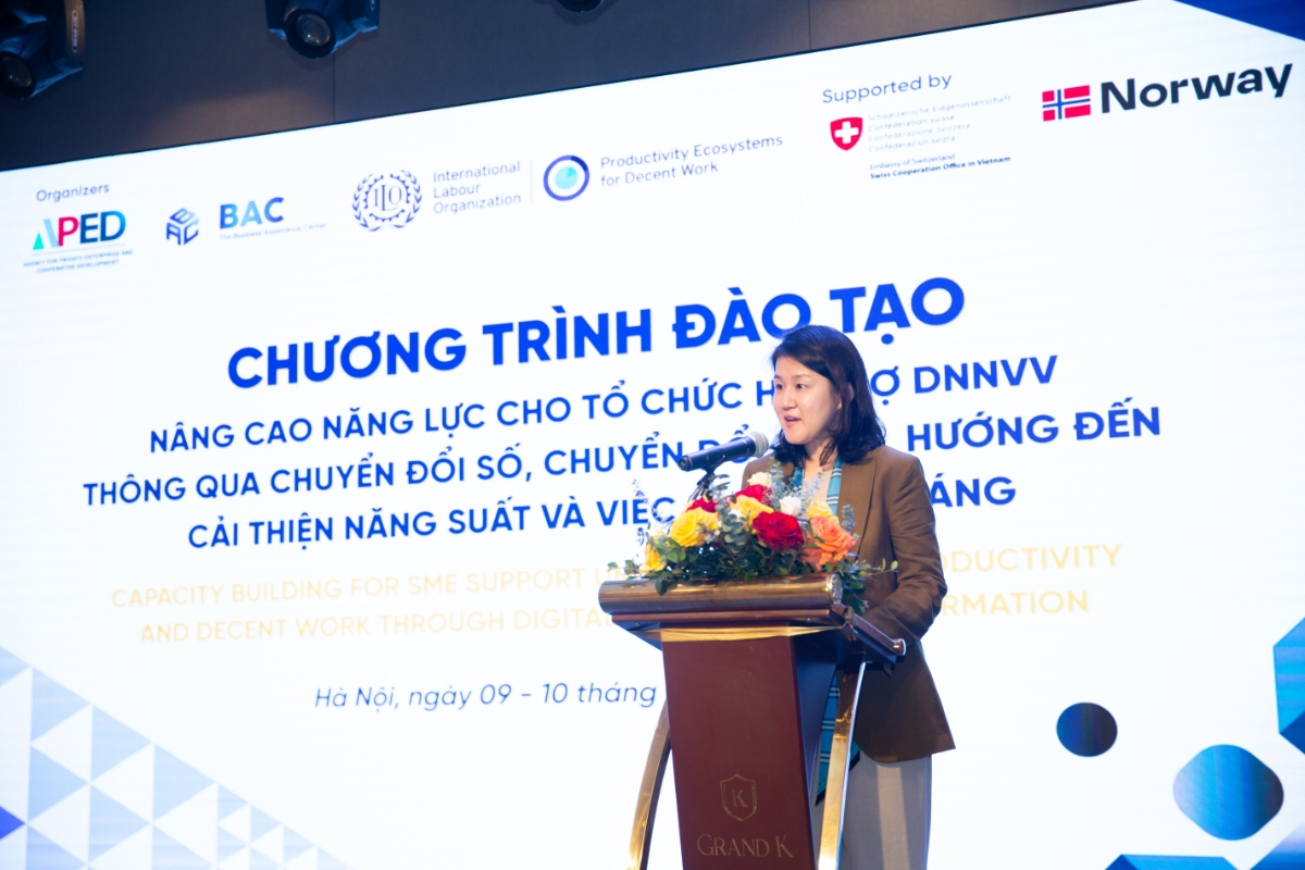 Bà Sinwon Park, Giám đốc Quốc gia ILO tại Việt Nam. Ảnh: Thùy Liên.