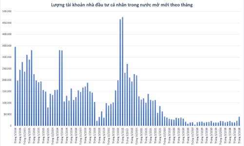 Khối ngoại ồ ạt mở tài khoản chứng khoán tại Việt Nam, cá nhân trong nước cũng lập kỷ lục 4 năm