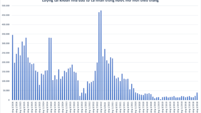Khối ngoại ồ ạt mở tài khoản chứng khoán tại Việt Nam, cá nhân trong nước cũng lập kỷ lục 4 năm