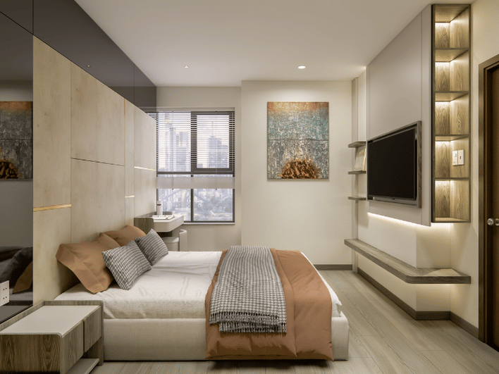 Căn hộ 2 phòng ngủ 2 nhà vệ sinh 55 m², dự kiến chỉ từ 2 tỷ 8 phù hợp với gia đình trẻ hoặc chuyên gia làm việc tại khu vực Đông Bắc TP.HCM. Nguồn: Tập đoàn BCONS.