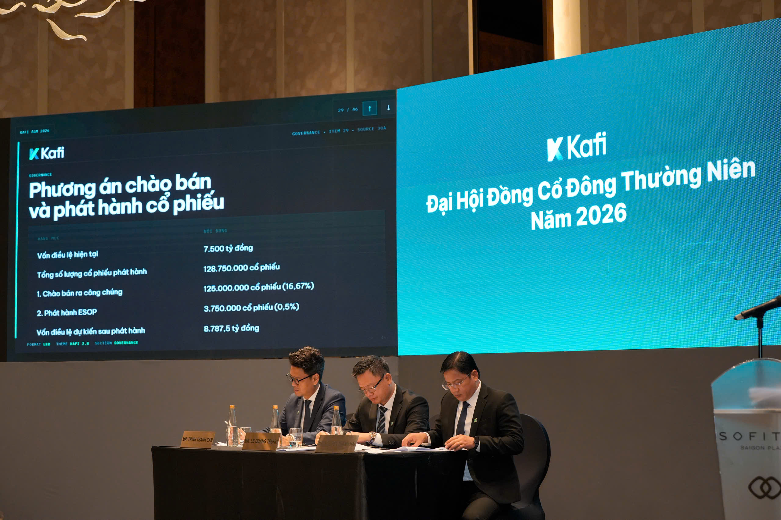 Công ty Cổ phần Chứng khoán Kafi công bố kế hoạch năm 2026 tại đại hội đồng cổ đông thường niên 2026, sáng 9/4.