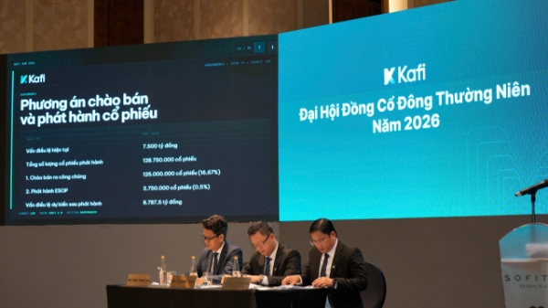 Kafi tăng tốc IPO, mục tiêu lợi nhuận 1.050 tỷ đồng, phát hành 125 triệu cổ phiếu năm 2026