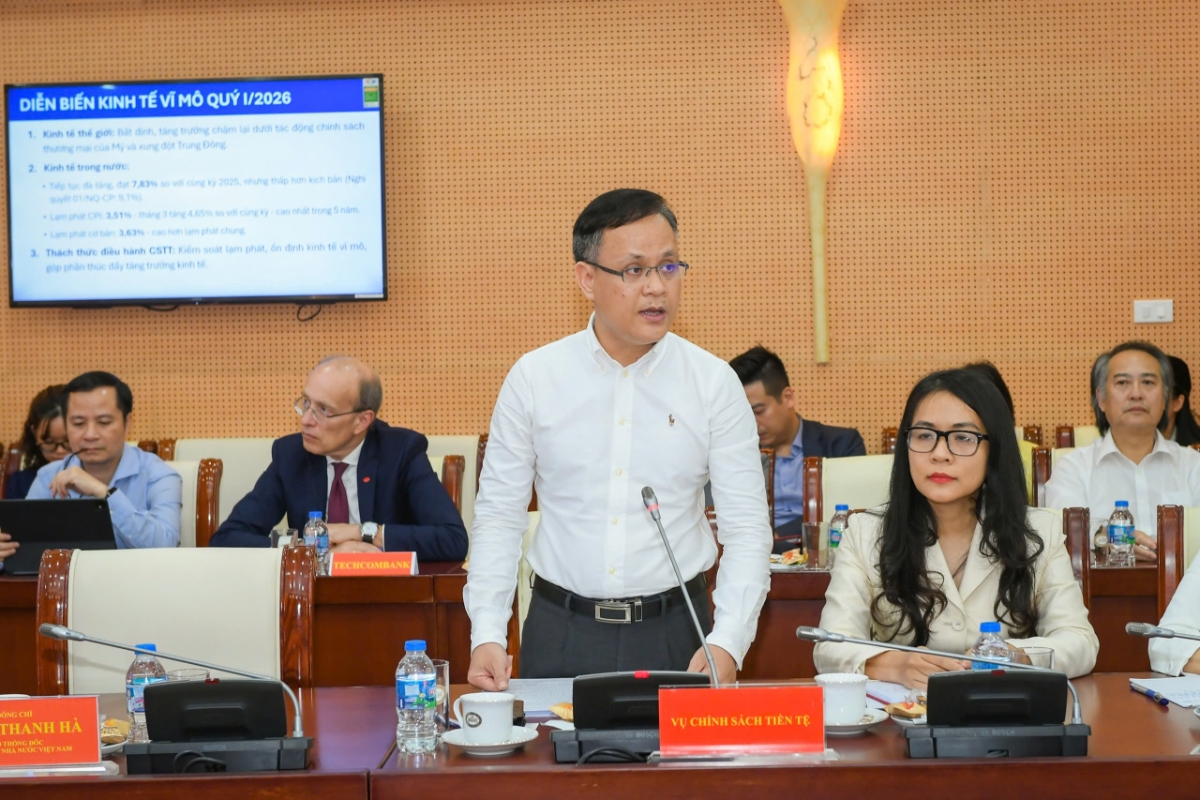 Ông Phạm Chí Quang,&nbsp;Vụ trưởng Vụ Chính sách tiền tệ thông tin về công tác điều hành 3 tháng đầu năm 2026 của Ngân hàng Nhà nước.