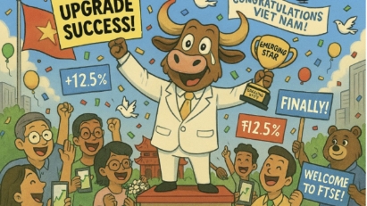 Vietnam's  stock market will be upgraded from a frontier market to an emerging market in September