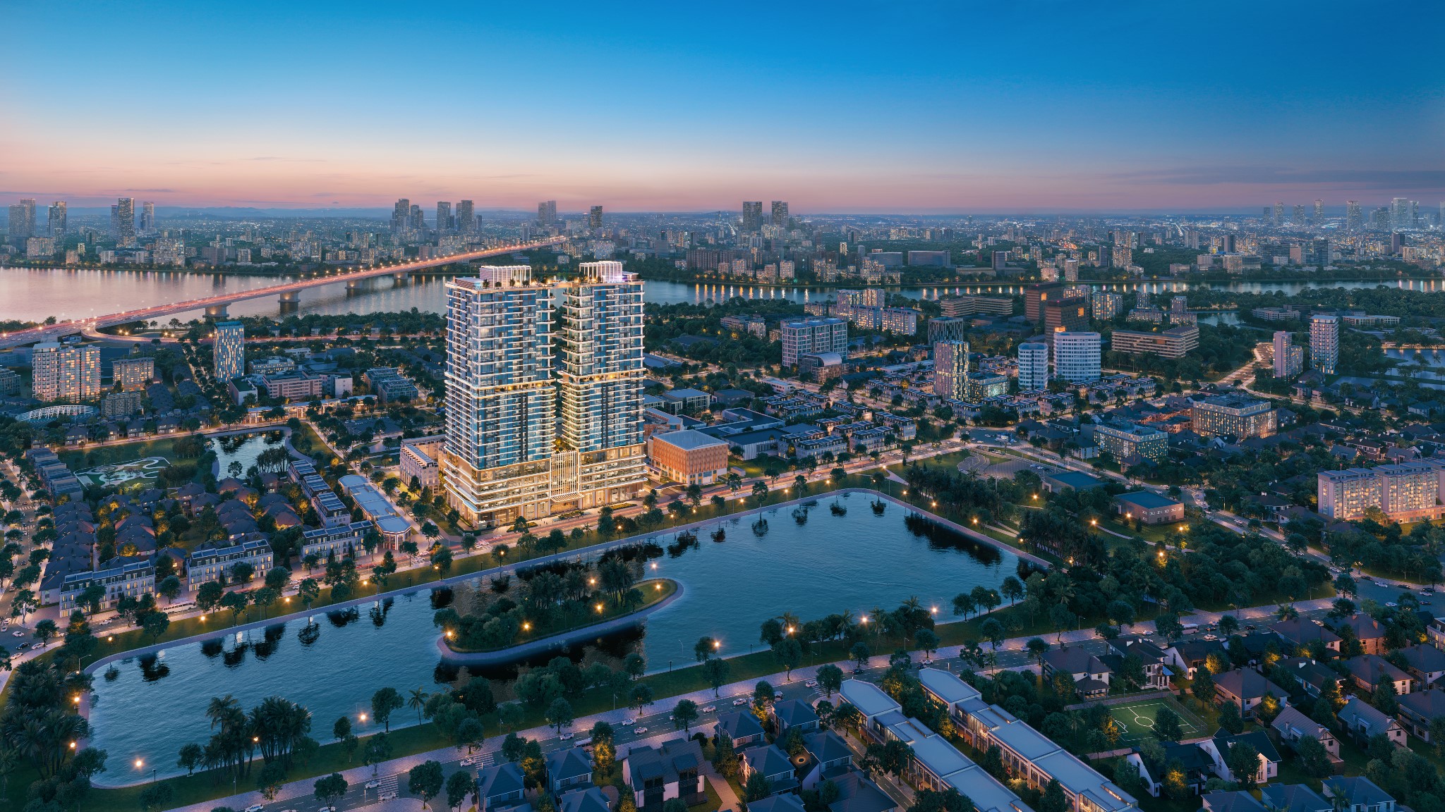 The Rey Edition - bộ sưu tập duplex tại Rivea Residences tọa lạc tại vùng lõi Thủ đô. Ảnh: DNCC.
