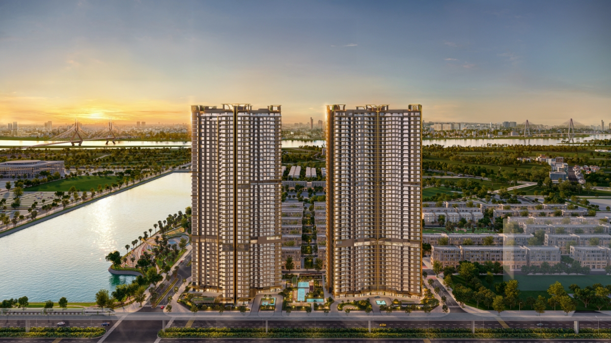 Tòa Peak II - LUMIÈRE Essence Peak sở hữu tuyệt tác tầm nhìn từ vị trí trung tâm. Ảnh:&nbsp;Masterise Homes.