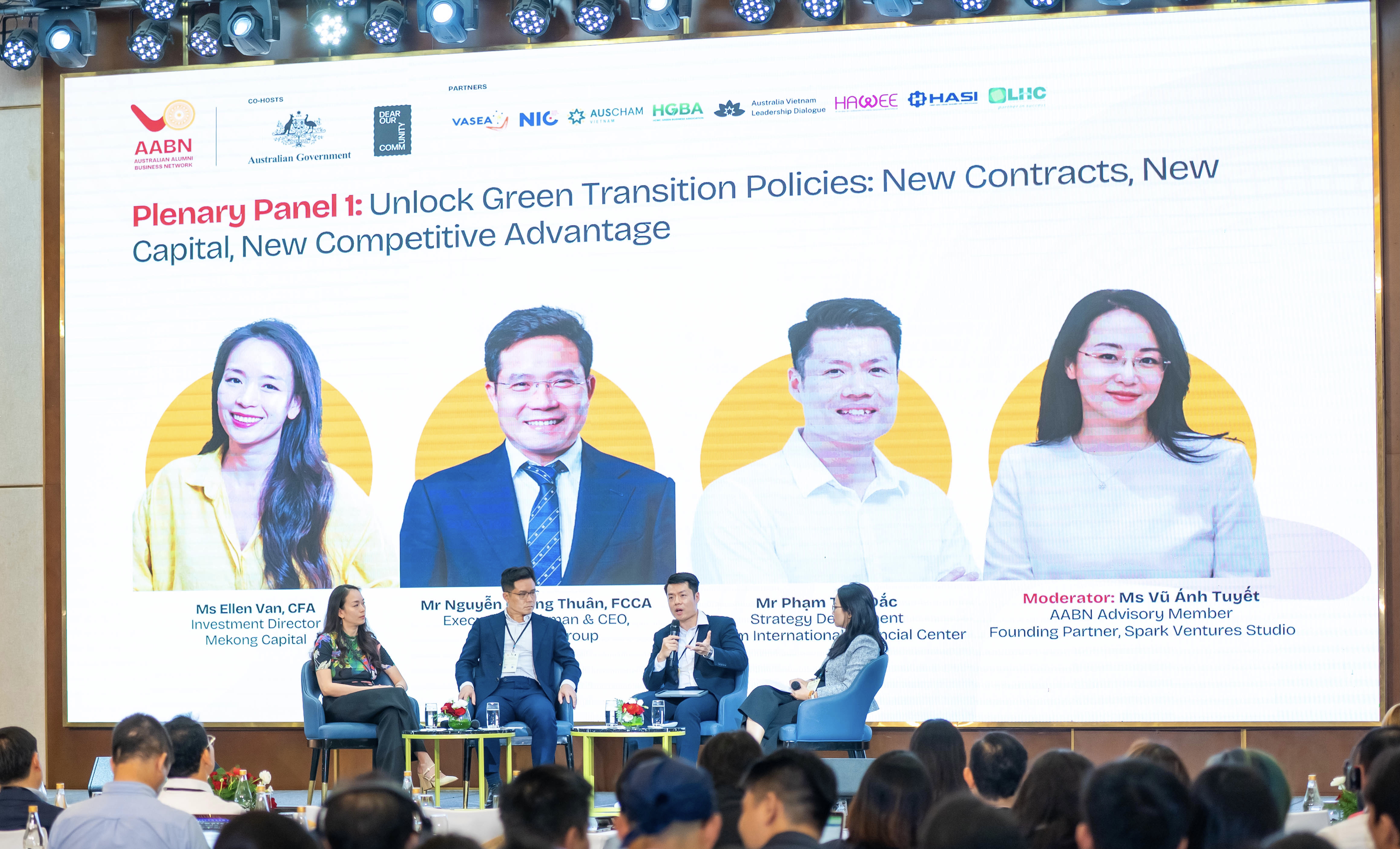 Panel discussion: “Unlocking green transition policies: New contracts, new capital, new competitive advantage”.&nbsp;(Photo: Australia’s Consulate General in Ho Chi Minh City)