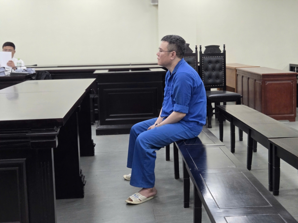 Bị cáo tại tòa.