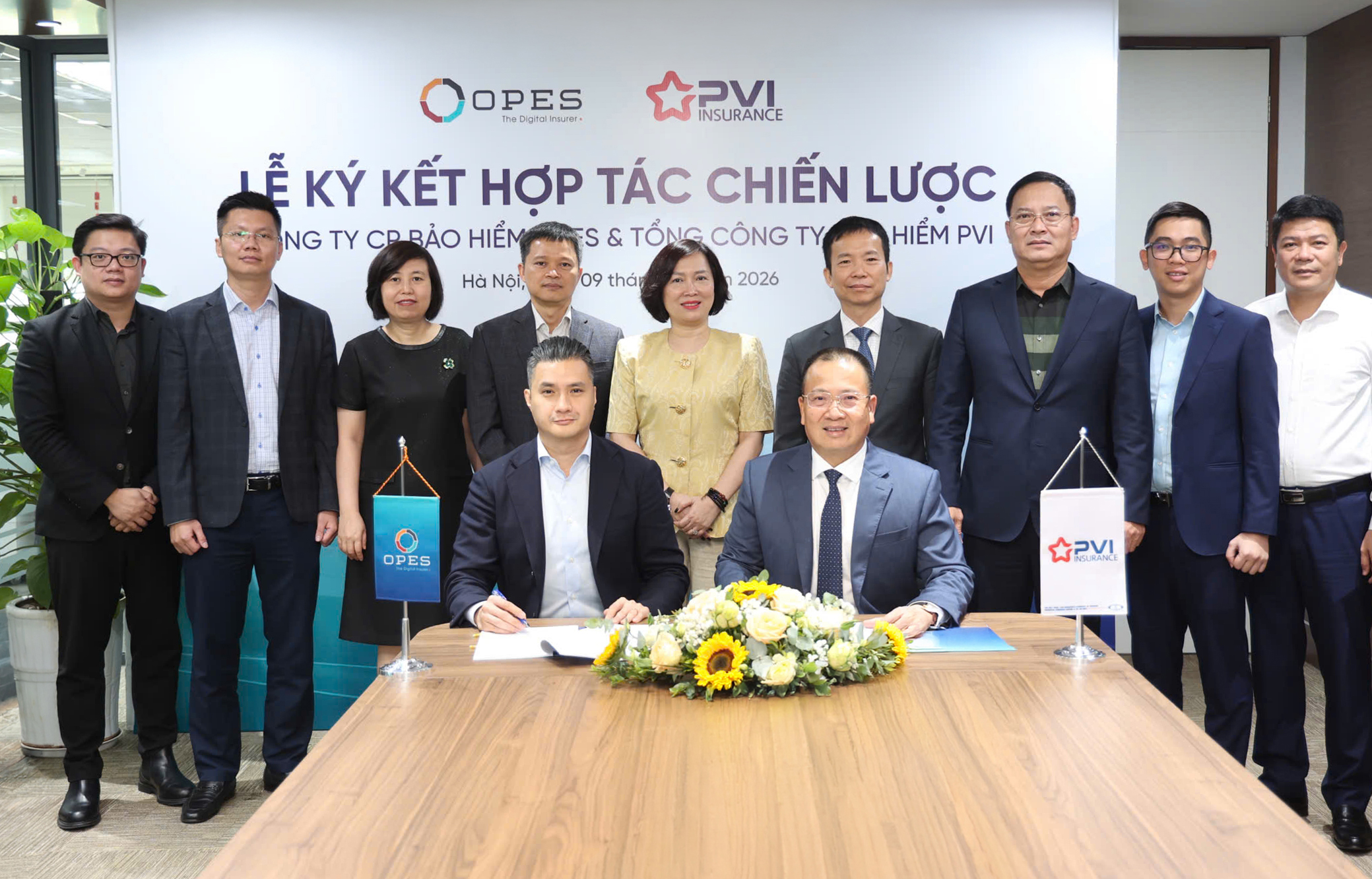 OPES hợp tác chiến lược với Bảo hiểm PVI, nâng cao trải nghiệm khách hàng, chất lượng dịch vụ, gia tăng lợi thế cạnh tranh để bứt phá trong năm 2026. Ảnh: OPES.
