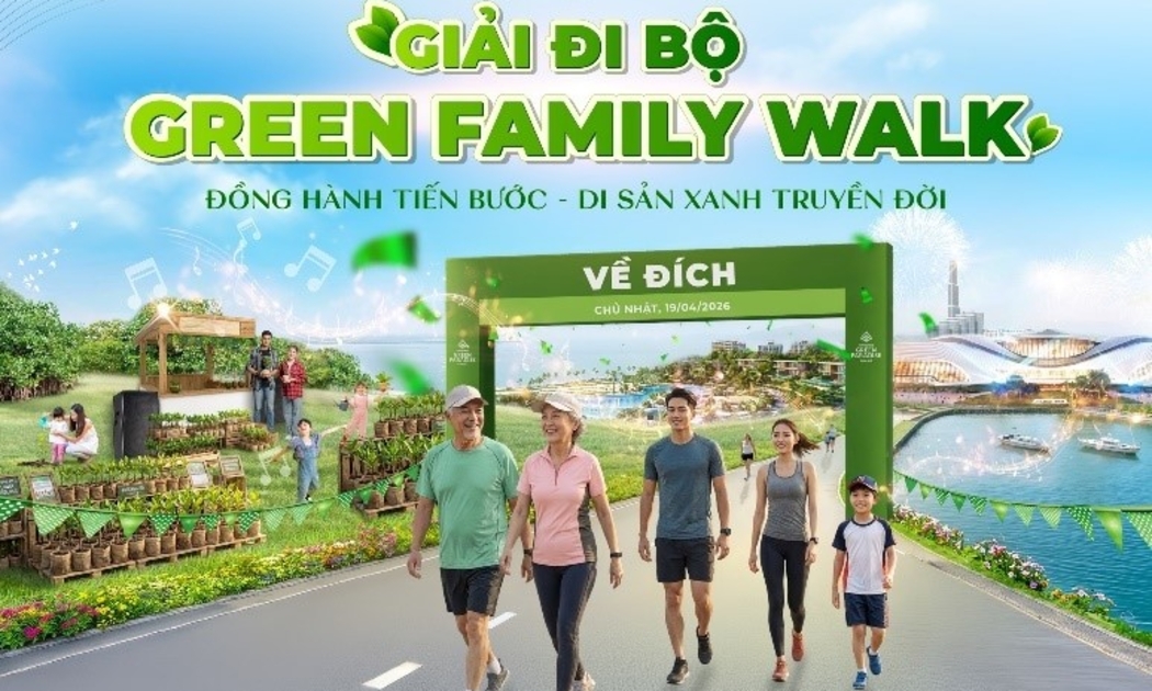 Giải đi bộ Green Family Walk: Sống xanh tại Vinhomes Green Paradise
