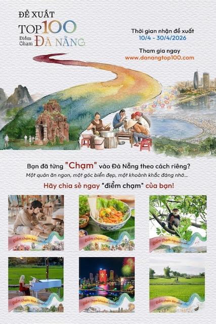 Chương trình đề xuất Top 100 điểm chạm Đà Nẵng.&nbsp;